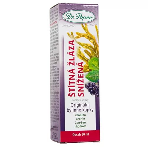 Dr. Popov Bylinné kapky Štítná žláza snížená 50 ml